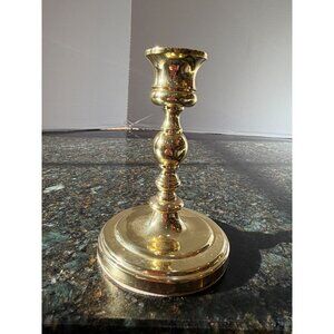 Baldwin Solid Brass, 5 Inch High Colonial Candlestick Holder